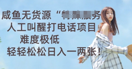 咸鱼无货源人工叫醒打电话项目，难度极低， 轻轻松松日入一两张-新手源码资源站官网