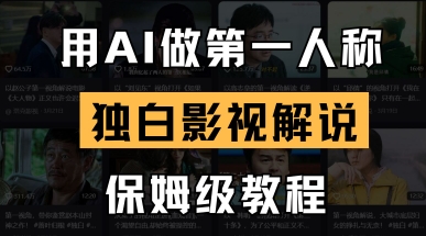 用AI做第一人称独白影视解说，手把手教学，保姆级教程-新手源码资源站官网
