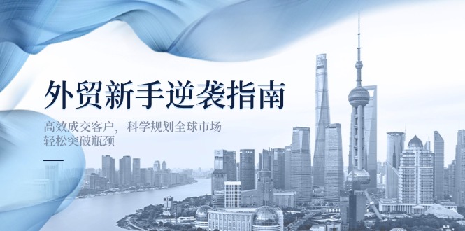 （14201期）外贸新手逆袭指南：高效成交客户，科学规划全球市场，轻松突破瓶颈-新手源码资源站官网