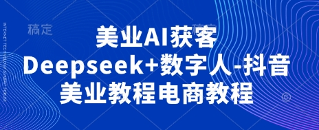 美业AI获客Deepseek+数字人-抖音美业教程电商教程-新手源码资源站官网