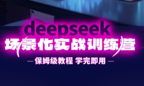 DeepSeek场景化实战训练营,保姆级教程,学完即用,手把手教你用DeepSeek提升效率-新手源码资源站官网